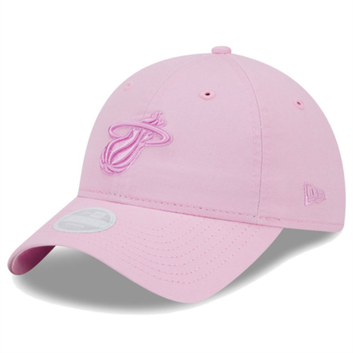 Womens New Era Pink Miami Heat Colorpack Tonal 9TWENTY Adjustable Hat