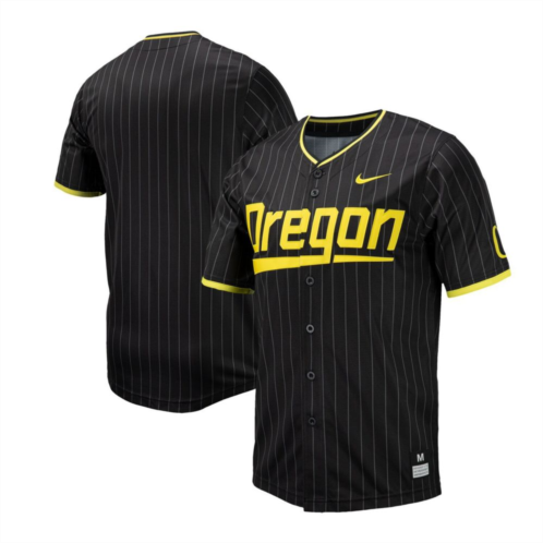 Nitro USA Mens Nike Black Oregon Ducks Pinstripe Replica Baseball Jersey