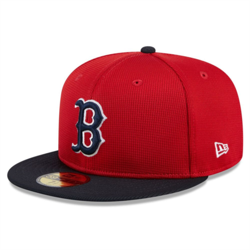 Mens New Era Red Boston Red Sox 2024 Batting Practice 59FIFTY Fitted Hat