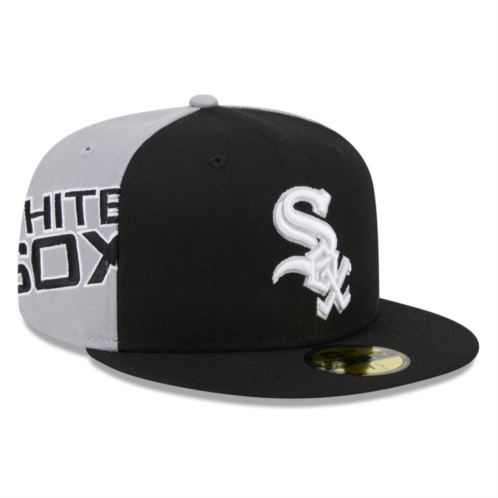 Mens New Era Black/Gray Chicago White Sox Gameday Sideswipe 59FIFTY Fitted Hat