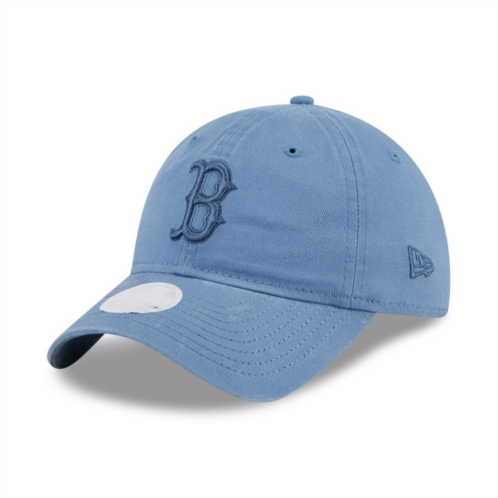Womens New Era Boston Red Sox Faded Blue 9TWENTY Adjustable Hat