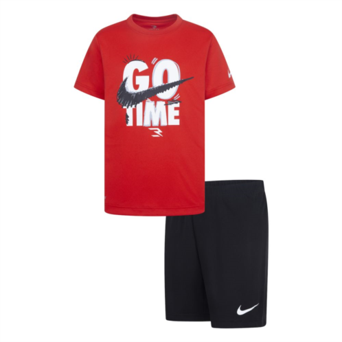Boys 8-20 Nike 3BRAND by Russell Wilson Go Time Dri-FIT T-shirt and Athletic Shorts Set