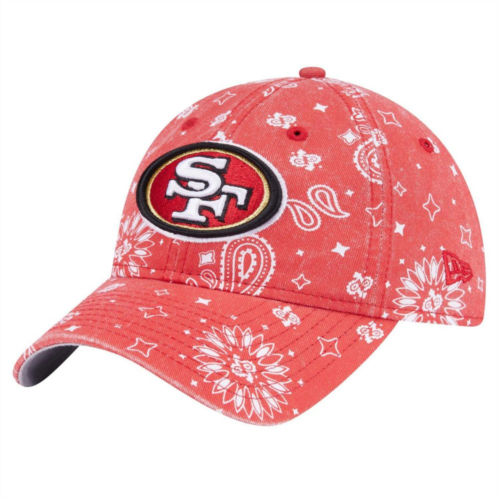 Womens New Era Scarlet San Francisco 49ers Paisley 9TWENTY Adjustable Hat