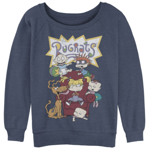 Nickelodeon Juniors Rugrats Couch Portrait Slouchy Terry Graphic Pullover
