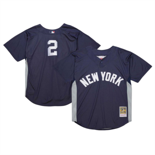 Mens Mitchell & Ness Derek Jeter Navy New York Yankees Cooperstown Collection Batting Practice Jersey