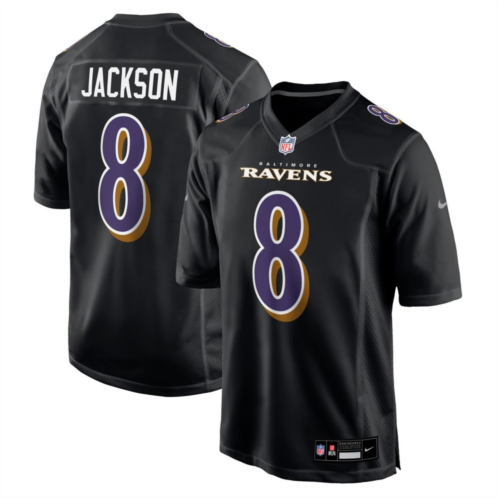 Nitro USA Mens Nike Lamar Jackson Black Baltimore Ravens Fashion Game Jersey