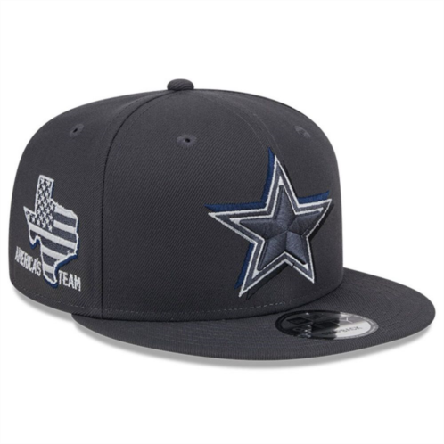 Mens New Era Graphite Dallas Cowboys 2024 NFL Draft 9FIFTY Snapback Hat