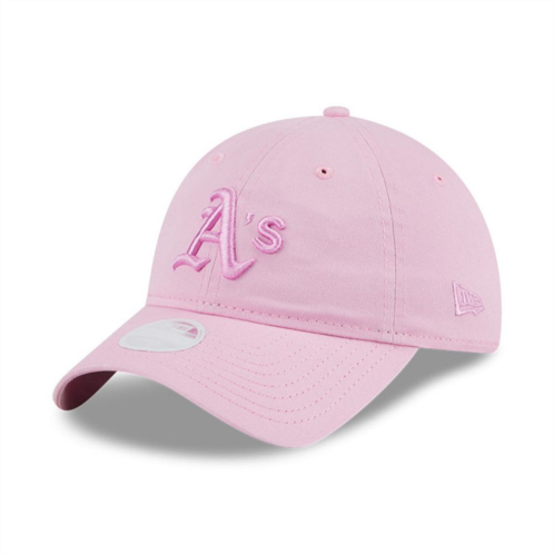 Womens New Era Oakland Athletics Fondant Pink 9TWENTY Adjustable Hat