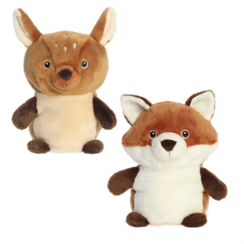 Aurora Small Orange Eco Nation Reversible Eco Pairs 6.5 Fawn And Fox Eco-friendly Stuffed Animal