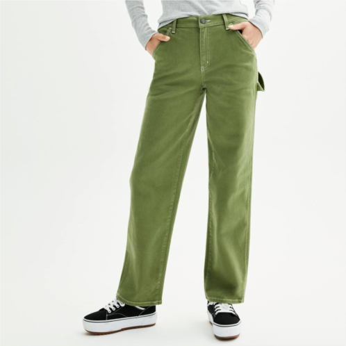 Juniors SO High-Waisted Utility Dad Pants