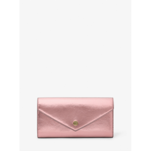 Michaelkors Jet Set Travel Large Patent Envelope Wallet