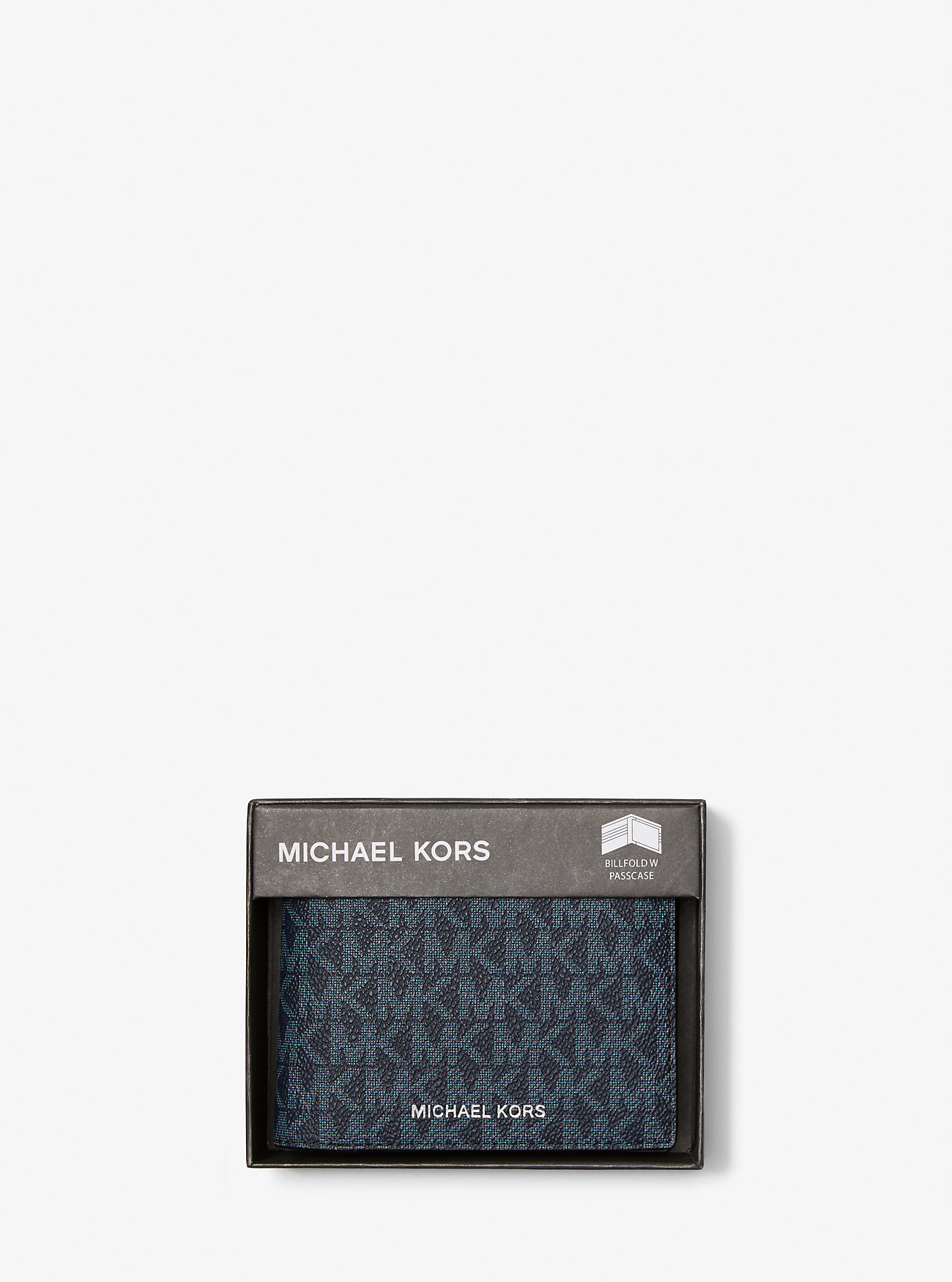 Michaelkors Harrison Logo Billfold Wallet With Passcase