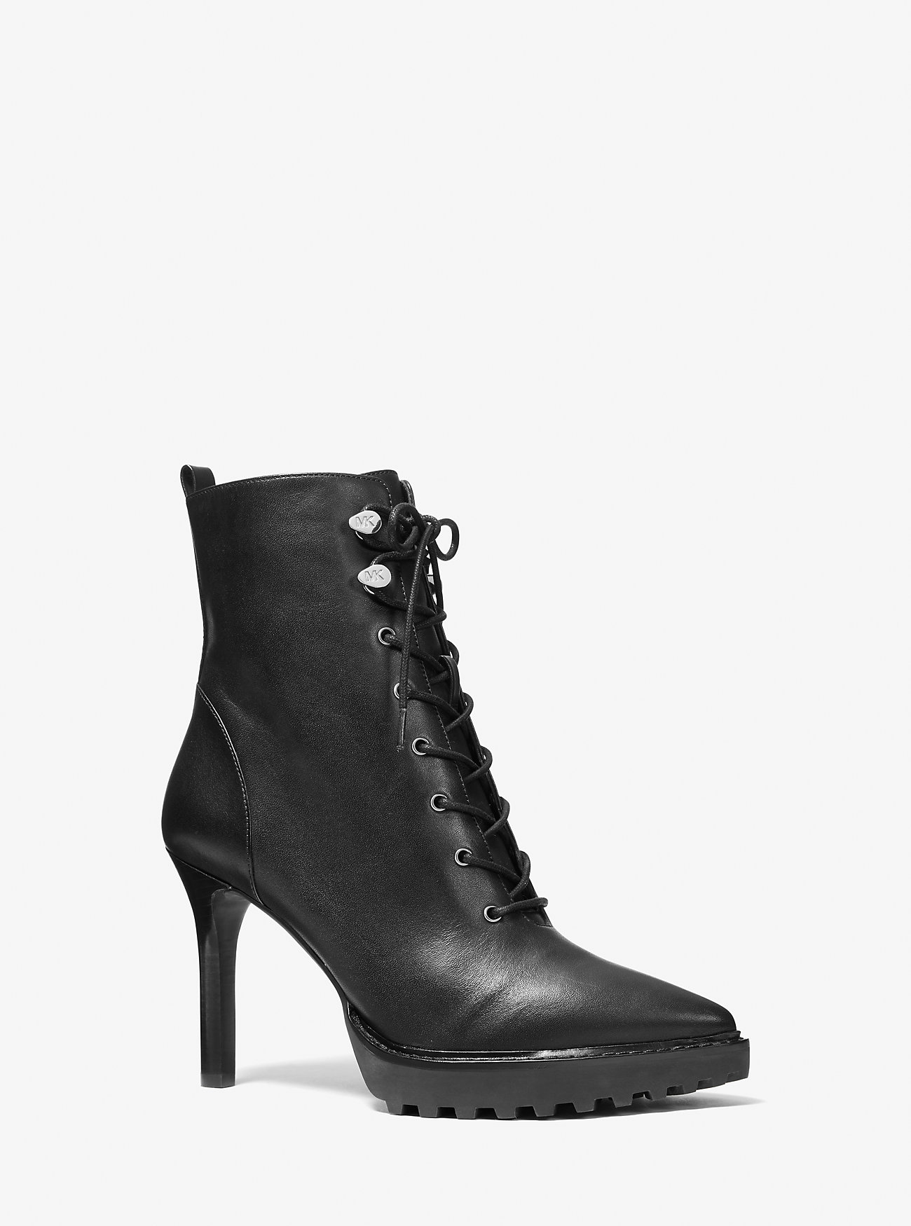 Michaelkors Kyle Leather Lace-Up Boot