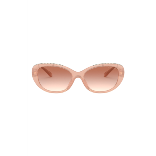 COACH 56mm Gradient Oval Sunglasses