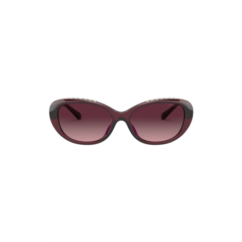 COACH 56mm Gradient Oval Sunglasses