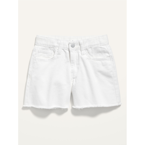 Oldnavy High-Waisted Frayed-Hem Twill Shorts for Girls