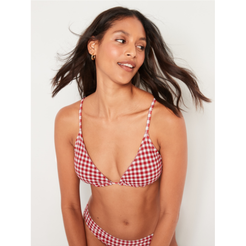 Oldnavy Gingham Textured Triangle Bikini Swim Top