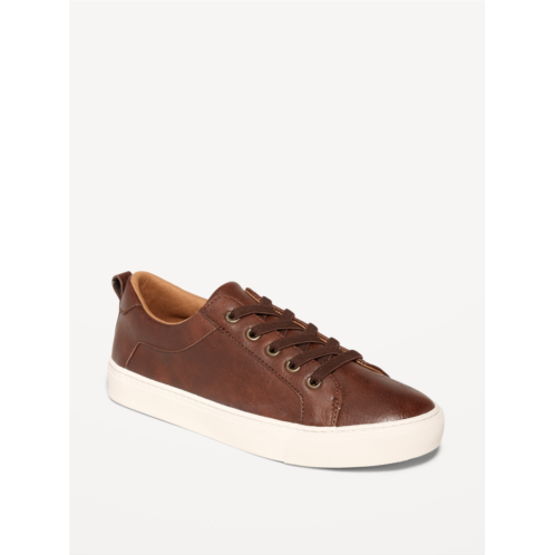 Oldnavy Gender-Neutral Elastic-Lace Faux-Leather Sneakers for Kids