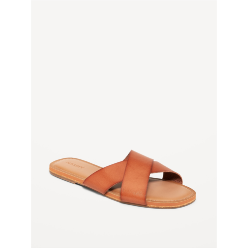 Oldnavy Faux-Leather Cross-Strap Sandals for Women