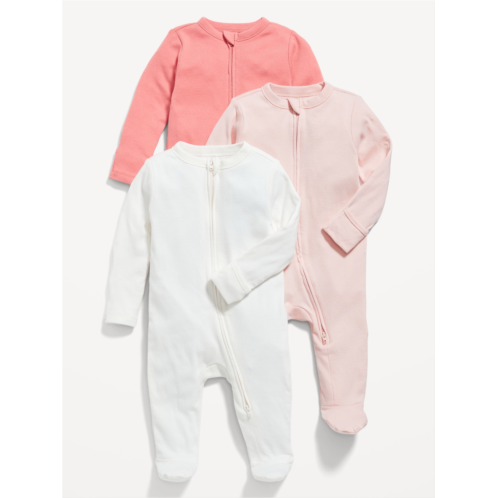 Oldnavy 2-Way-Zip Sleep & Play Footed One-Piece 3-Pack for Baby