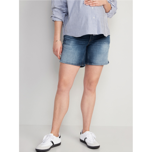 Oldnavy Maternity Front Low Panel OG Straight Jean Shorts -- 5-inch inseam