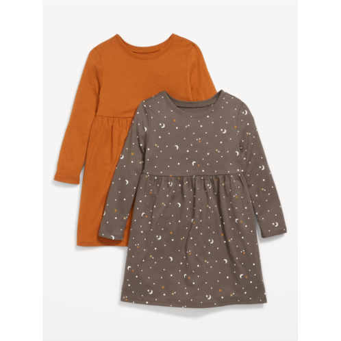 Oldnavy Long-Sleeve Fit & Flare Dress 2-Pack for Toddler Girls
