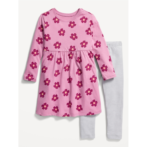 Oldnavy Short-Sleeve Dress & Leggings 2-Pack for Toddler Girls