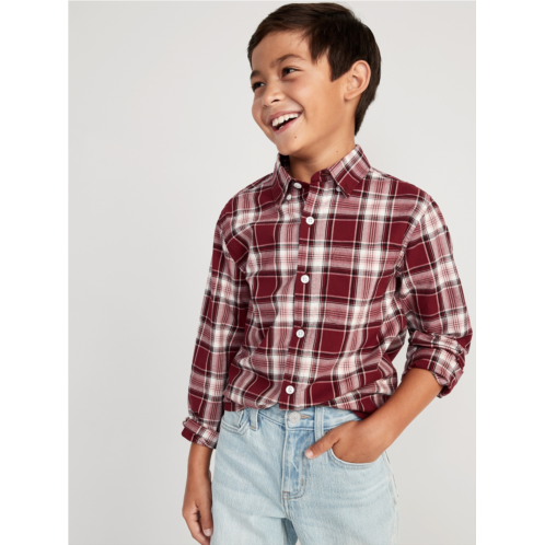Oldnavy Patterned Poplin Built-In Flex Shirt for Boys