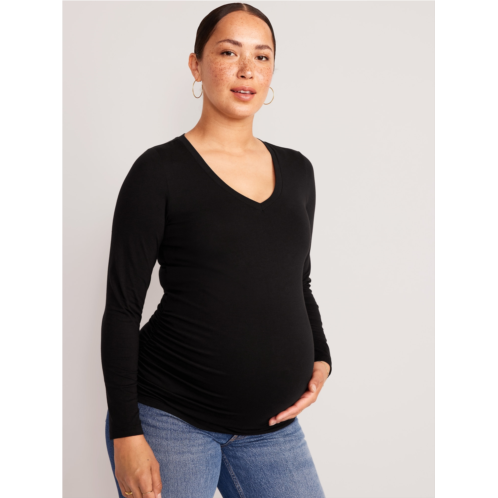 Oldnavy Maternity EveryWear Fitted V-Neck Long-Sleeve T-Shirt