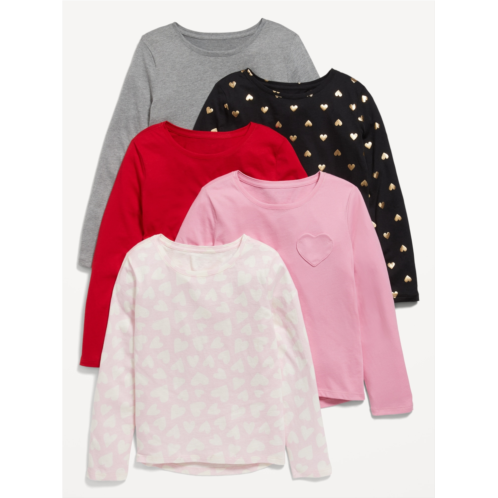 Oldnavy Softest Long-Sleeve T-Shirt Variety 5-Pack for Girls