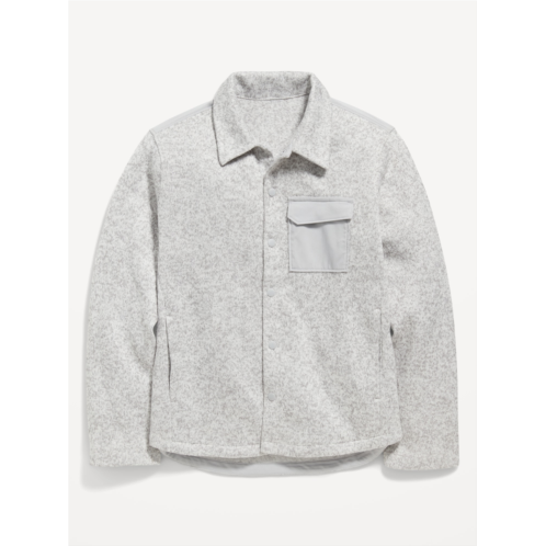 Oldnavy Sweater-Fleece Hybrid Shacket for Boys