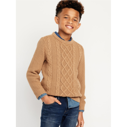 Oldnavy Long-Sleeve Cable-Knit Crew Neck Sweater for Boys