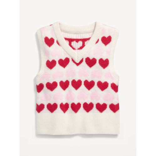 Oldnavy Heart-Print Jacquard Sweater Vest for Girls