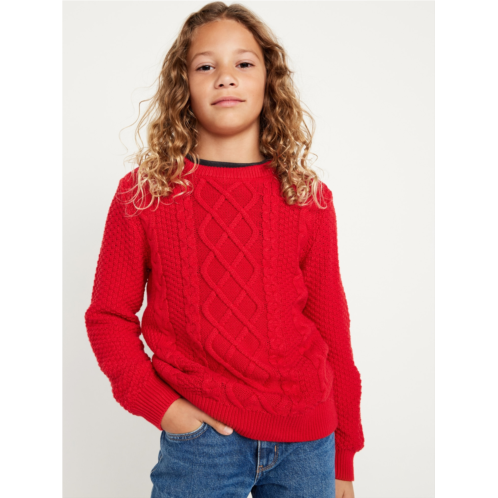 Oldnavy Long-Sleeve Cable-Knit Crew Neck Sweater for Boys