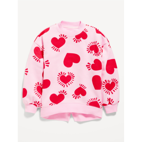 Oldnavy Cocoon Mock-Neck Graphic Sweatshirt for Girls