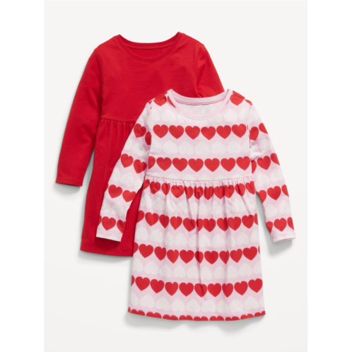Oldnavy Long-Sleeve Fit & Flare Dress 2-Pack for Toddler Girls