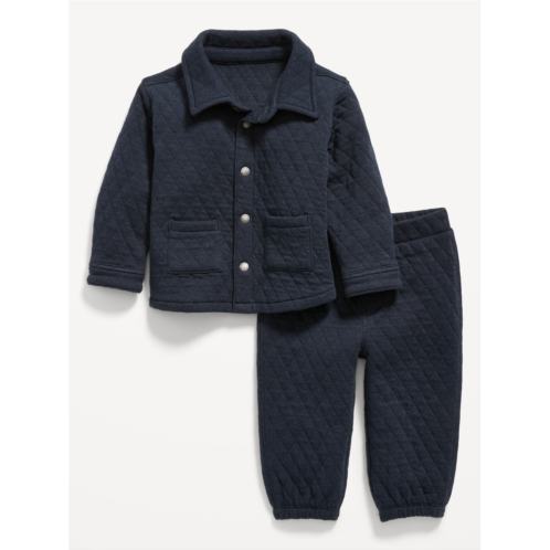 Oldnavy Unisex Quilted Pocket Shirt and Sweatpants Set for Baby