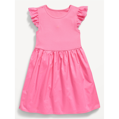 Oldnavy Flutter-Sleeve Fit and Flare Dress for Toddler Girls