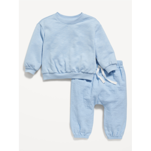 Oldnavy Unisex Crew-Neck Sweatshirt & Jogger Pants Set for Baby