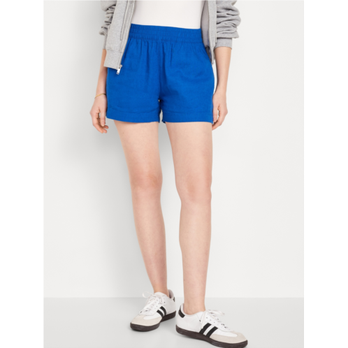 Oldnavy High-Waisted Linen-Blend Pull-On Shorts -- 3.5-inch inseam