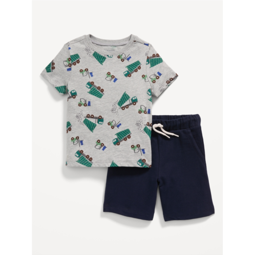 Oldnavy T-Shirt and Pull-On Shorts Set for Toddler Boys
