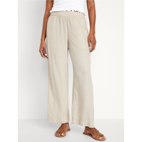 Oldnavy High-Waisted Linen-Blend Wide-Leg Pants