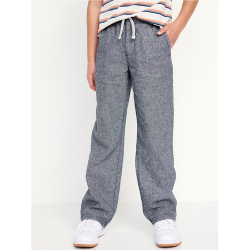 Oldnavy Straight Pull-On Linen-Blend Pants for Boys