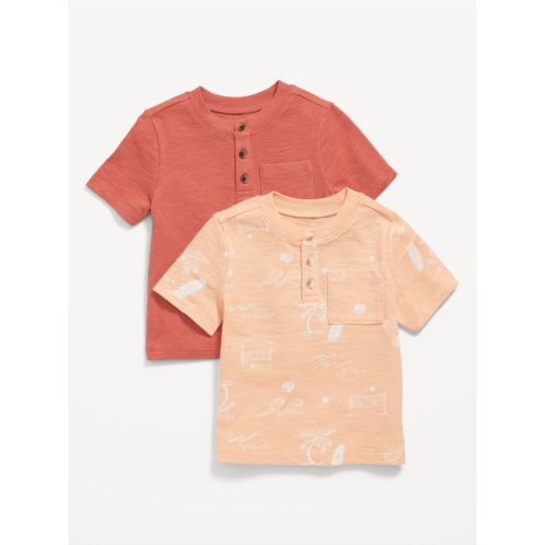 Oldnavy Short-Sleeve Pocket Henley T-Shirt 2-Pack for Toddler Boys