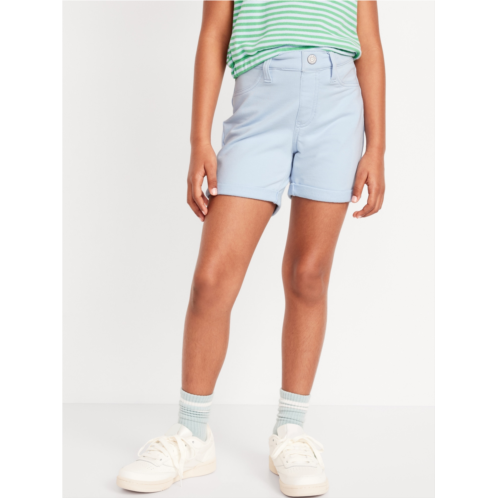Oldnavy French Terry Rolled-Cuff Midi Shorts for Girls