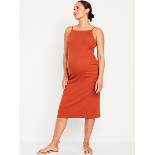 Oldnavy Maternity High Neck Rib-Knit Midi Dress Hot Deal