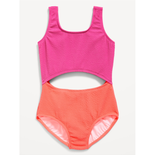 Oldnavy Color-Block Cutout One-Piece Swimsuit for Girls