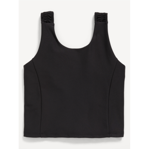 Oldnavy PowerSoft Ruched-Strap Tank Top for Girls Hot Deal