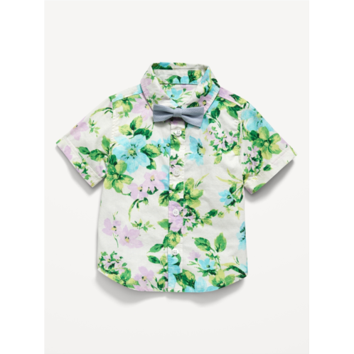 Oldnavy Printed Poplin Shirt & Bow-Tie Set for Baby
