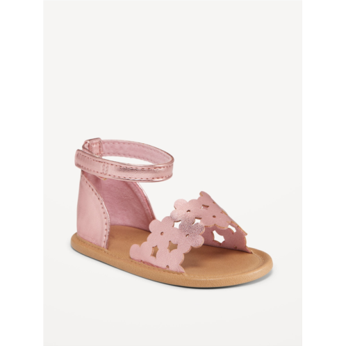 Oldnavy Faux-Leather Floral Cutout Sandals for Baby